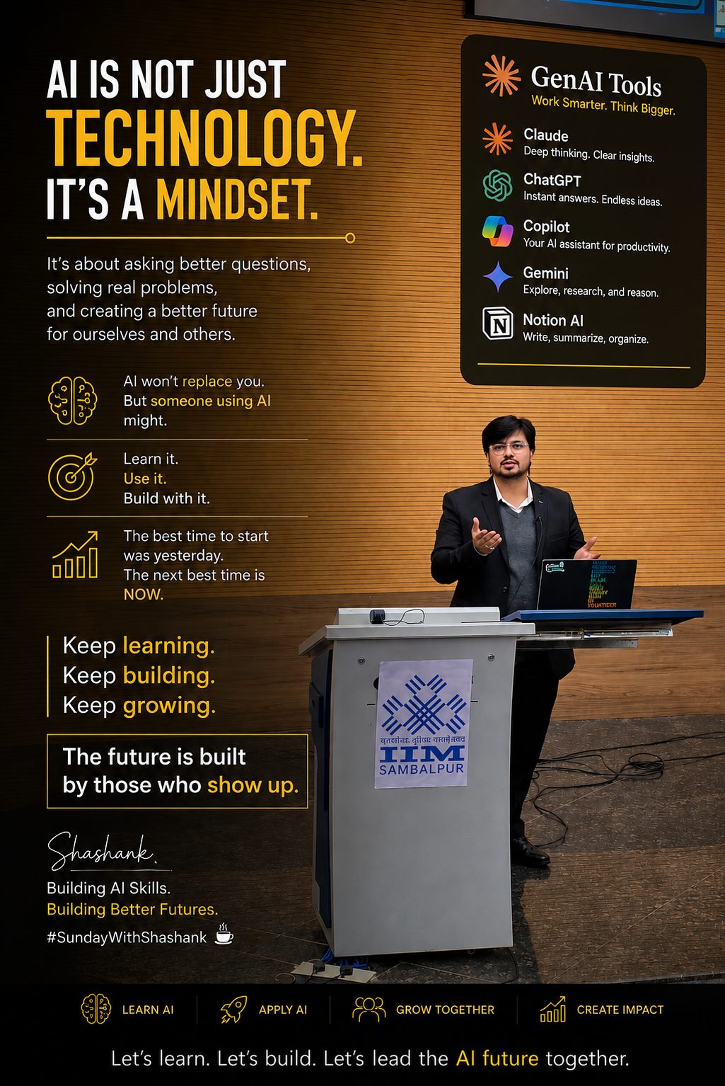 Shashank Kashyap speaking at IIM Sambalpur